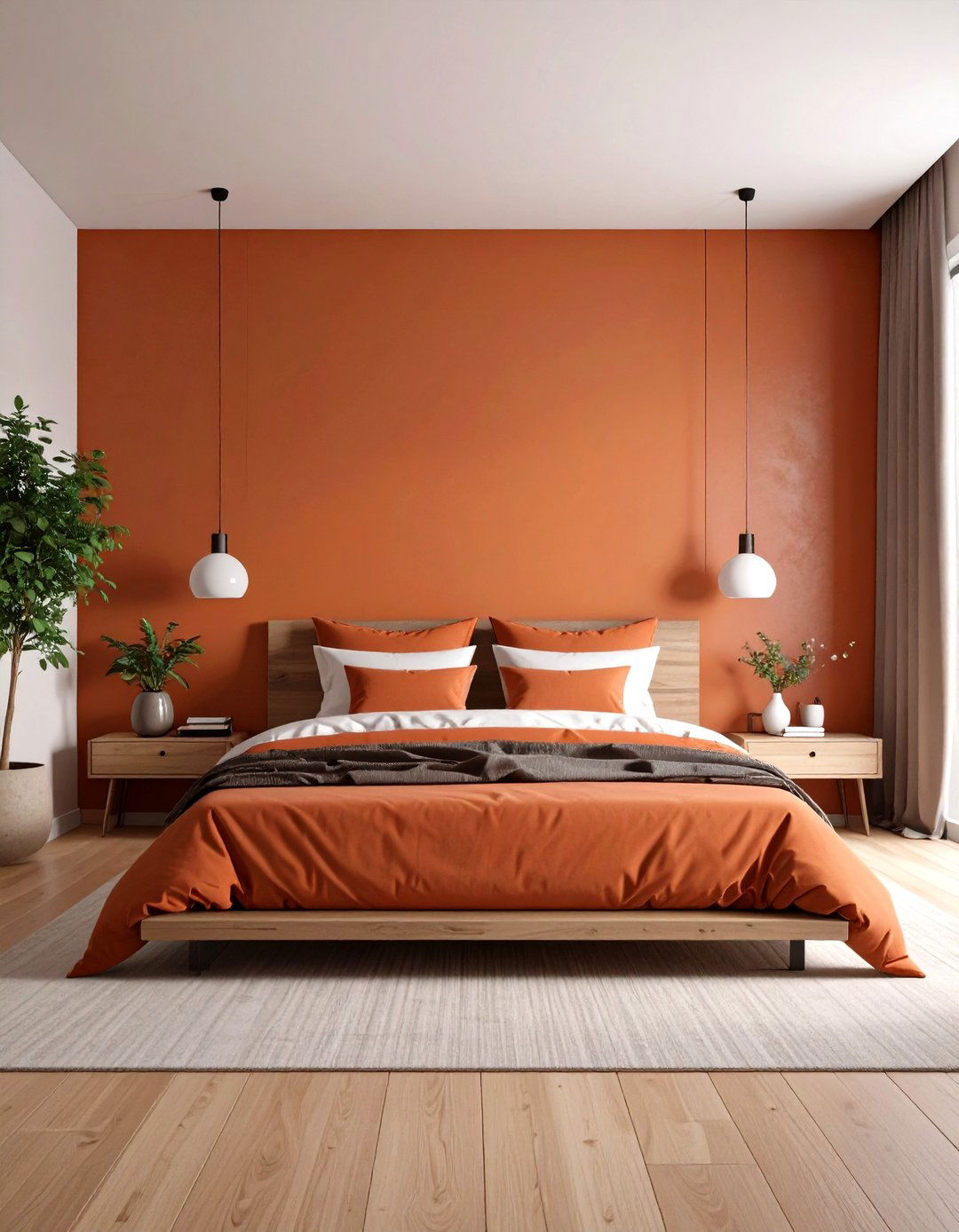 Minimalist Rust Bedroom Retreat - 20 Rust Bedroom Ideas
