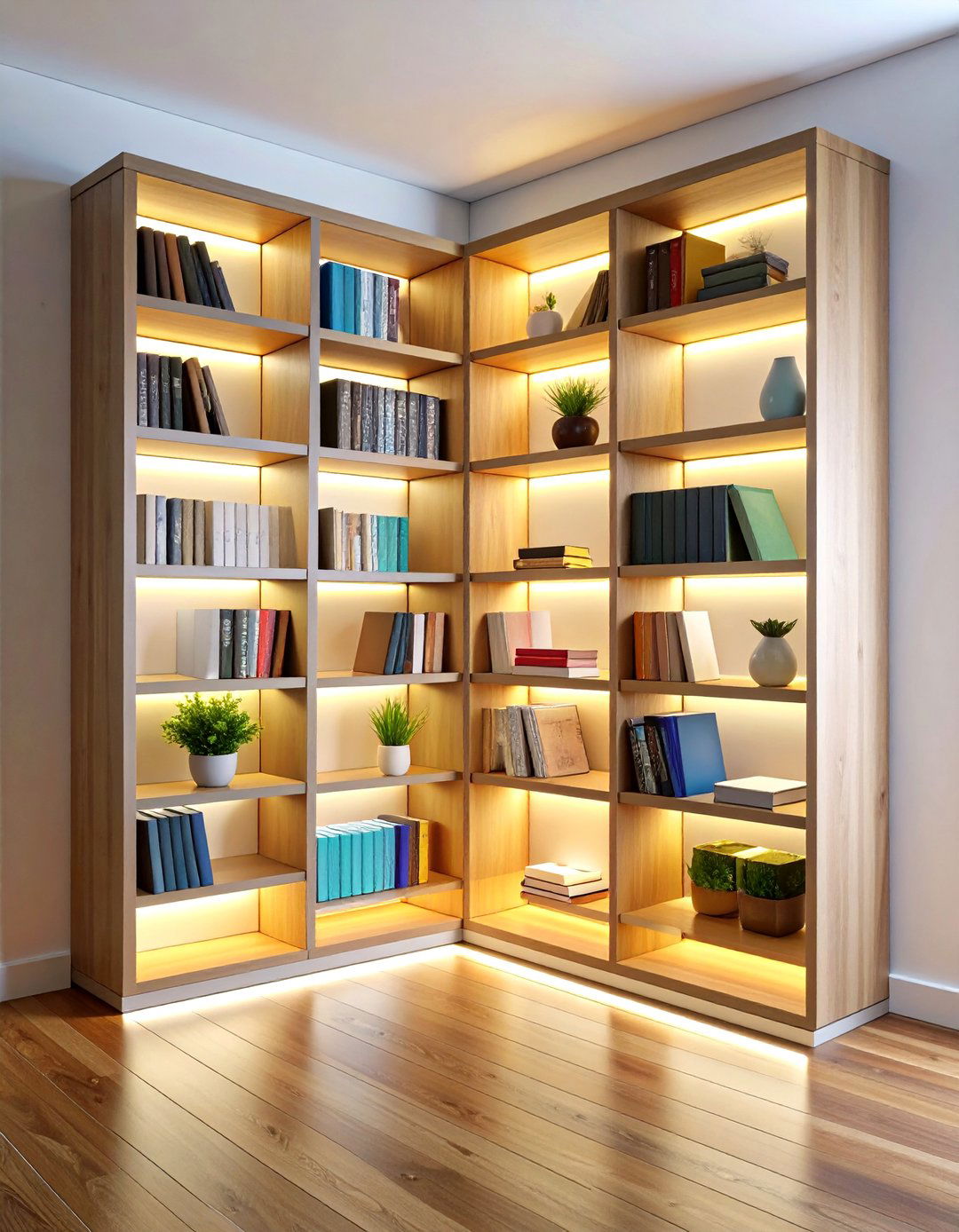 Minimalist Scandinavian Corner Bookshelf Designs - 20 Corner Bookshelf Ideas