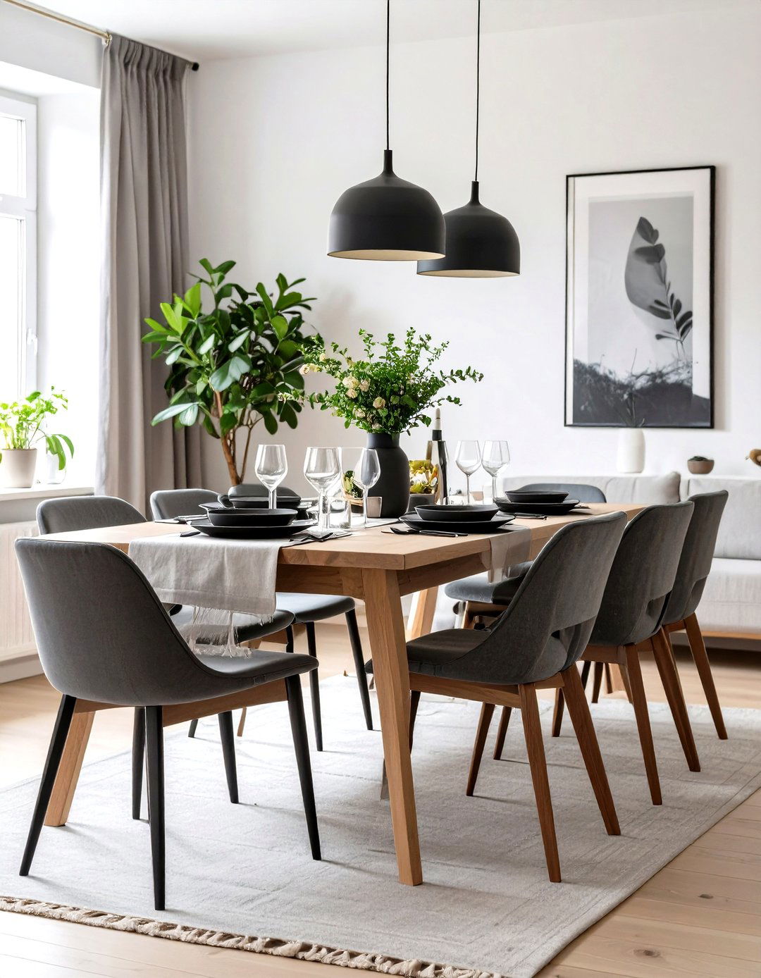Minimalist Scandinavian Dining Table Serenity - 20 Dining Table Decor Ideas