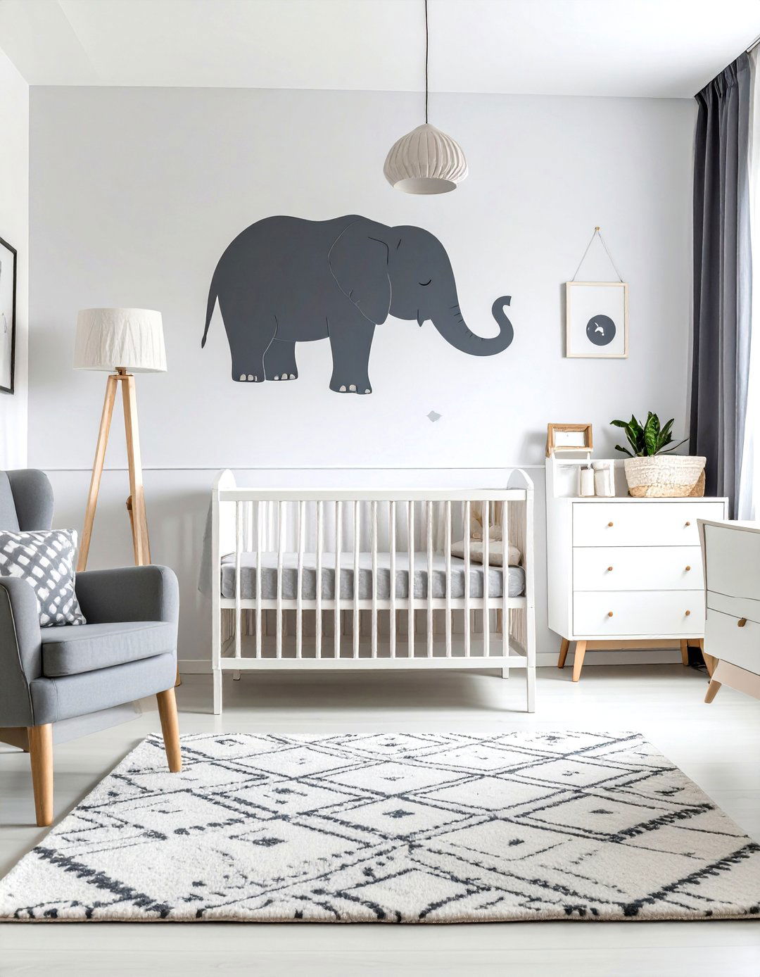 Minimalist Scandinavian Elephant Nursery - 20 Elephant Nursery Ideas