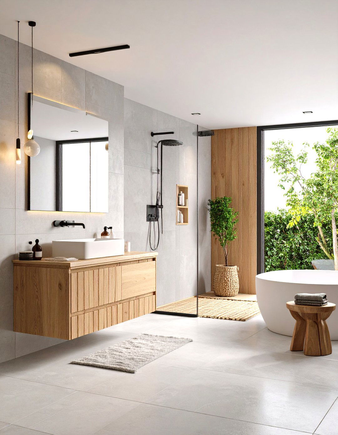 Minimalist Scandinavian Masculine Bathroom - 20 Masculine Bathroom Ideas