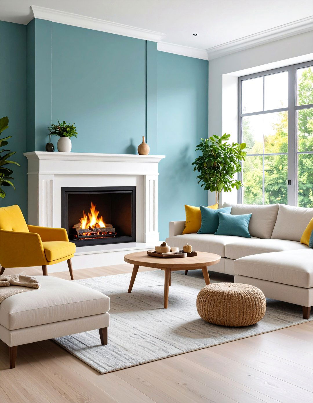 Minimalist Sectional Fireplace Serenity - 20 Living Room Ideas With Sectionals and Fireplace