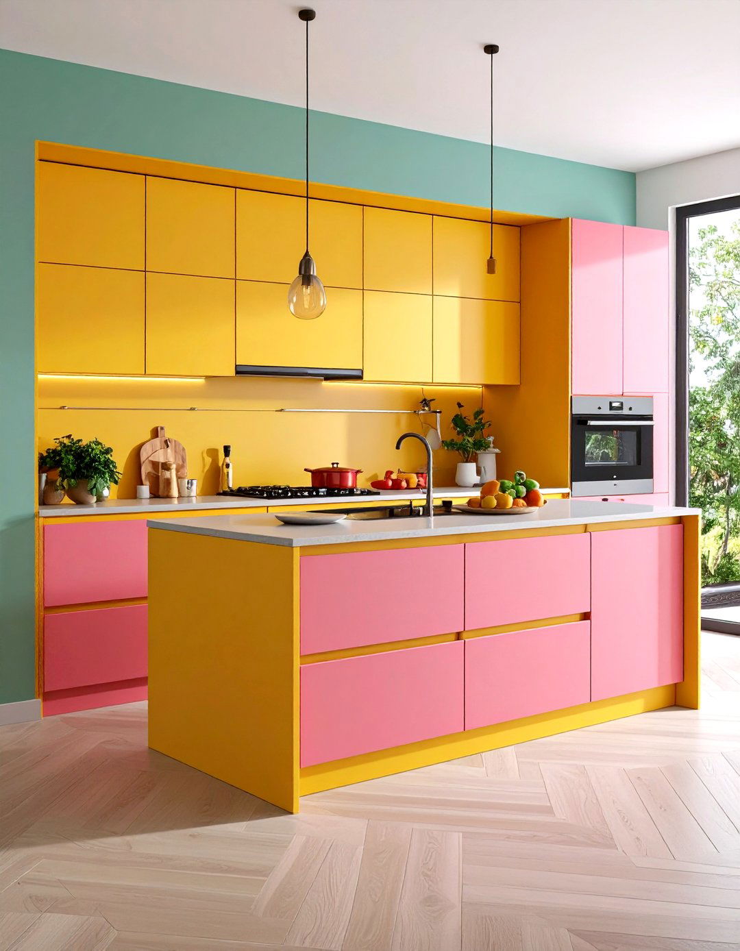 Minimalist Slab Door Cabinets for a Gallery Quiet Kitchen - 20 Floor to Ceiling Cabinets Ideas