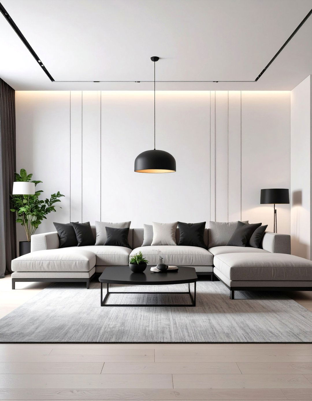 Minimalist Spaces Anchored by Black Baseboards - 20 Black Trim Interiors