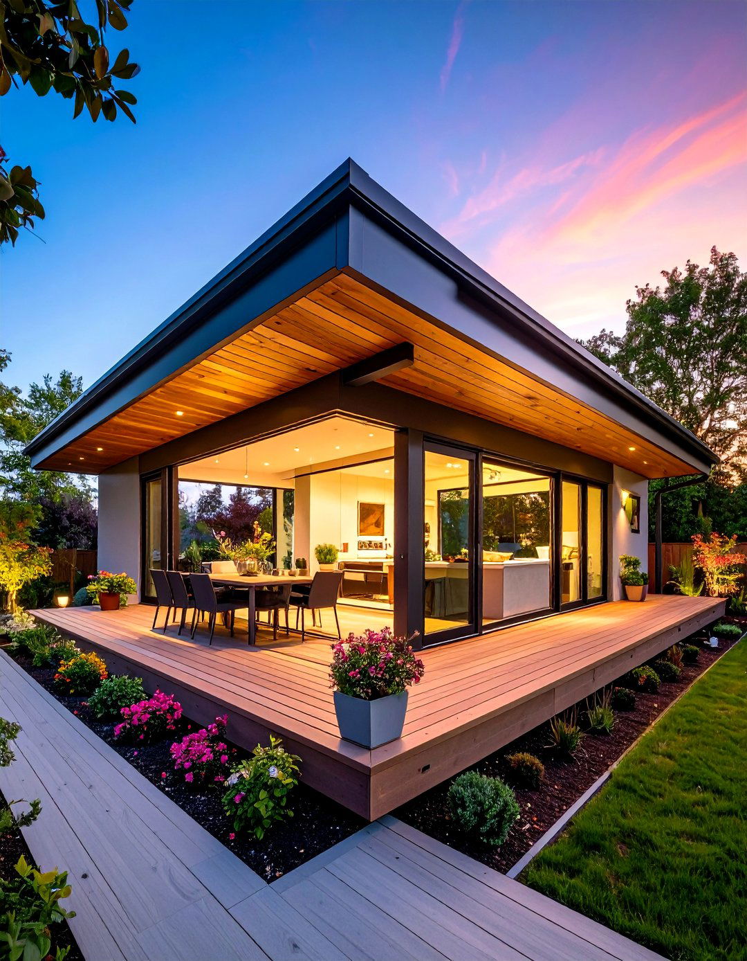 Minimalist Studio Inspired Gable Patio Roof Embraces Clean Lines - 20 Gable Patio Roof Design Ideas