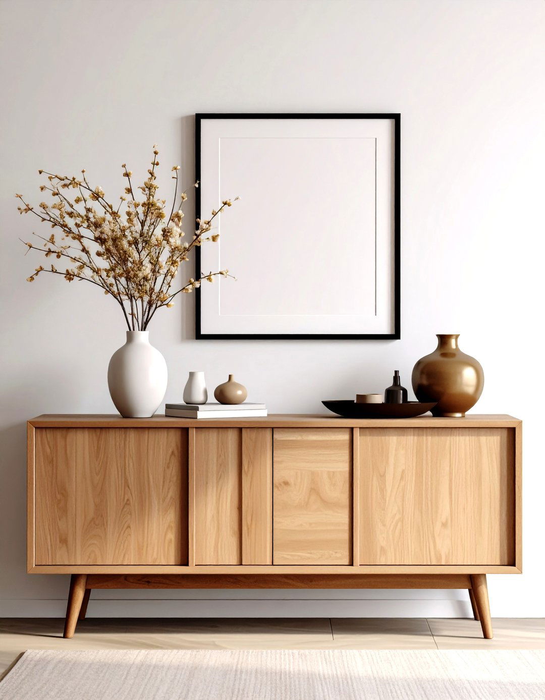 Minimalist Styling with Curated Objects - 20 Sideboard Decor Ideas
