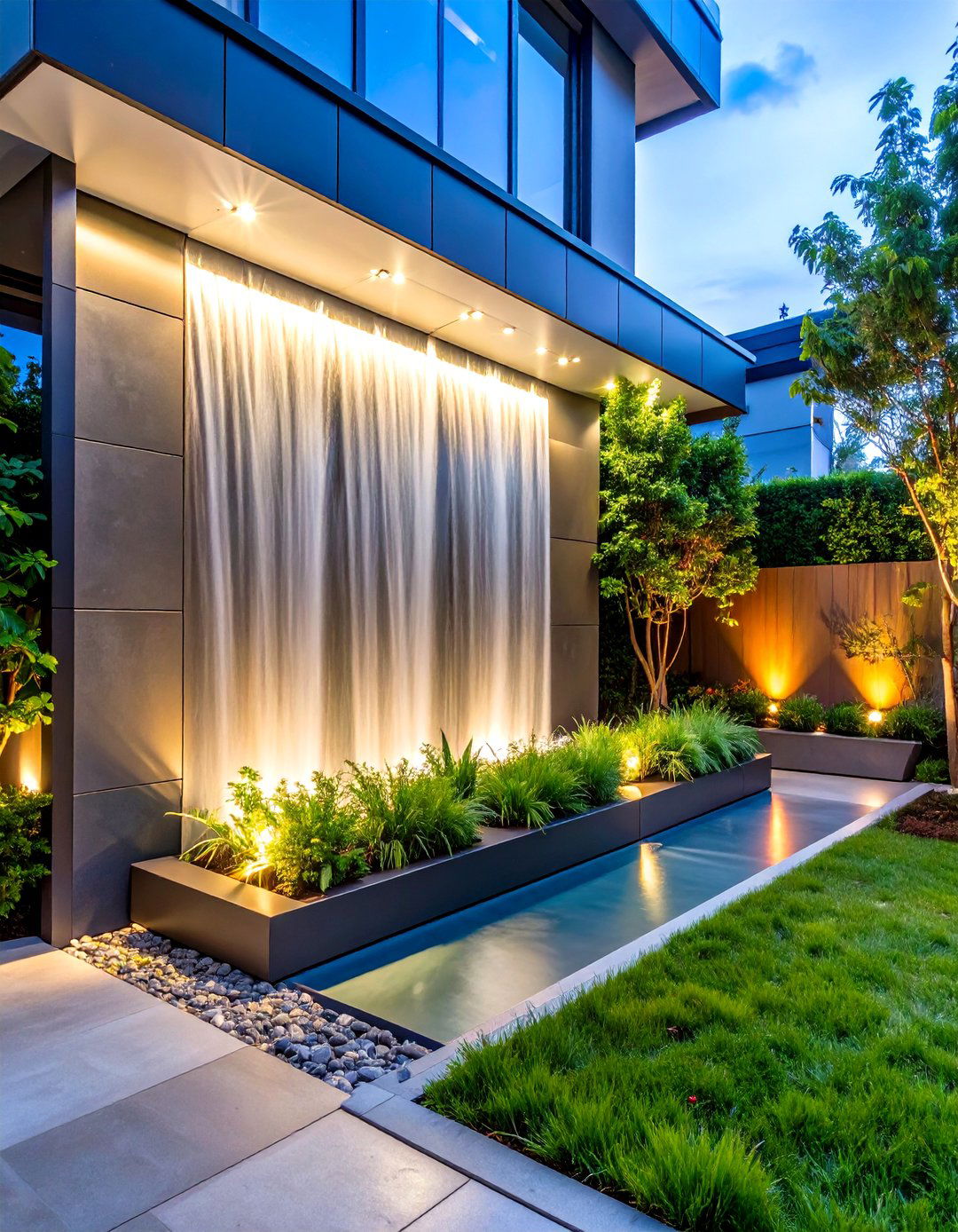 Minimalist Wall Water Feature for Small Spaces - 20 Water Feature Ideas