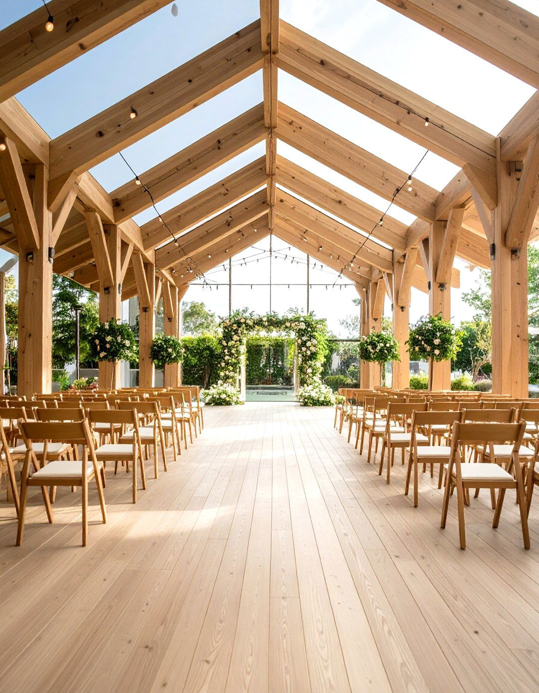 Minimalist Wedding Backdrop with Clean Architectural Lines - 20 Wedding Backdrop Ideas