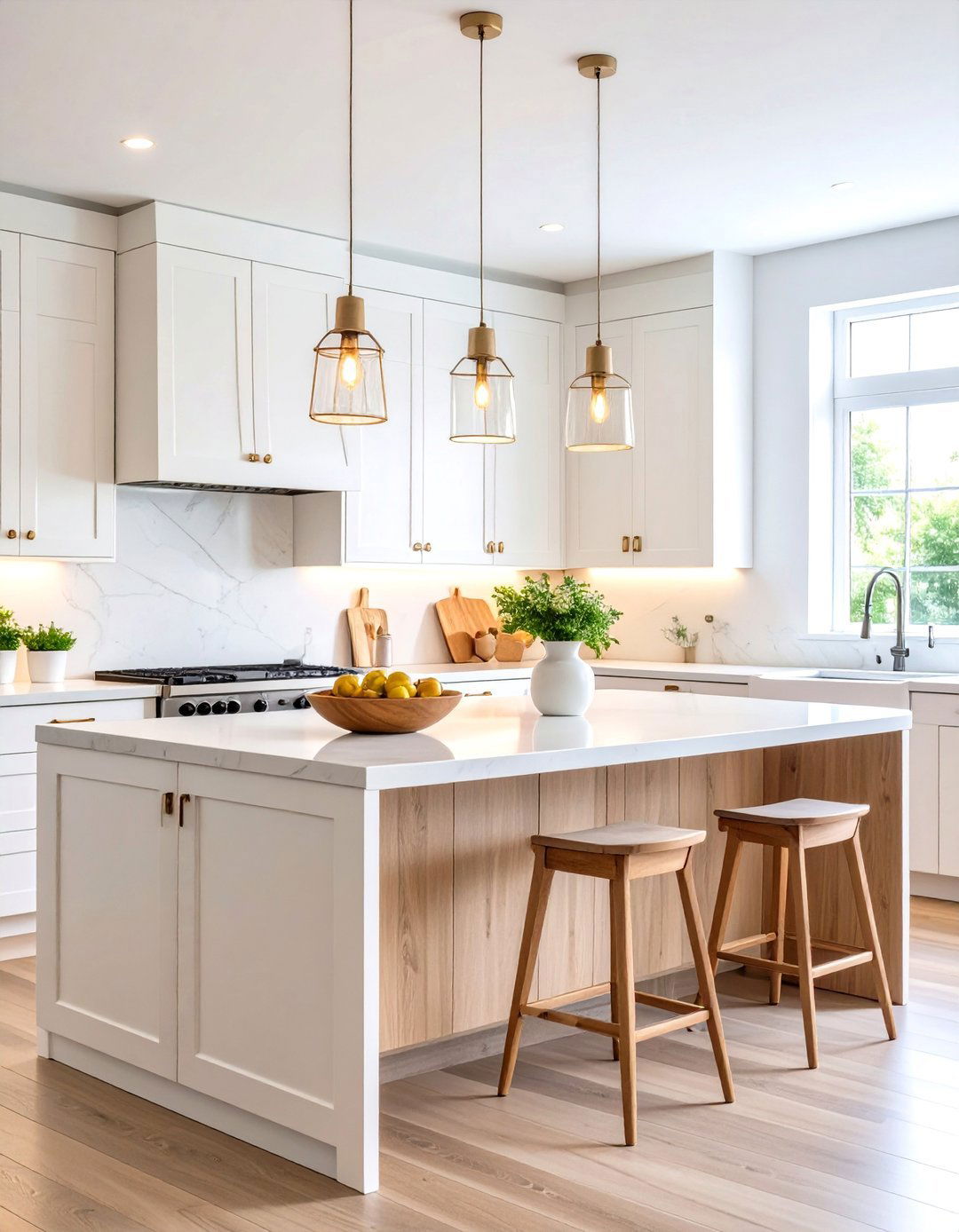 Minimalist White Kitchen Island Decor with Clean Lines - 20 kitchen island decor ideas