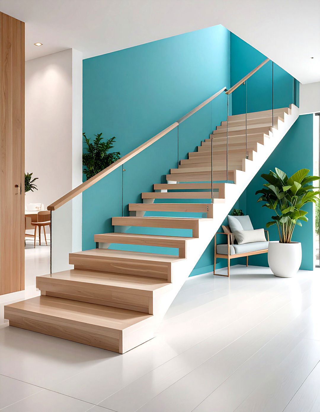 Minimalist White Oak Staircase with Clean Lines - 20 White Oak Staircase Ideas