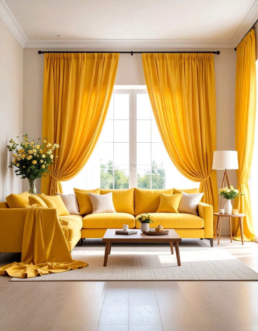Minimalist Yellow Living Room Design - 20 Yellow Living Room Ideas
