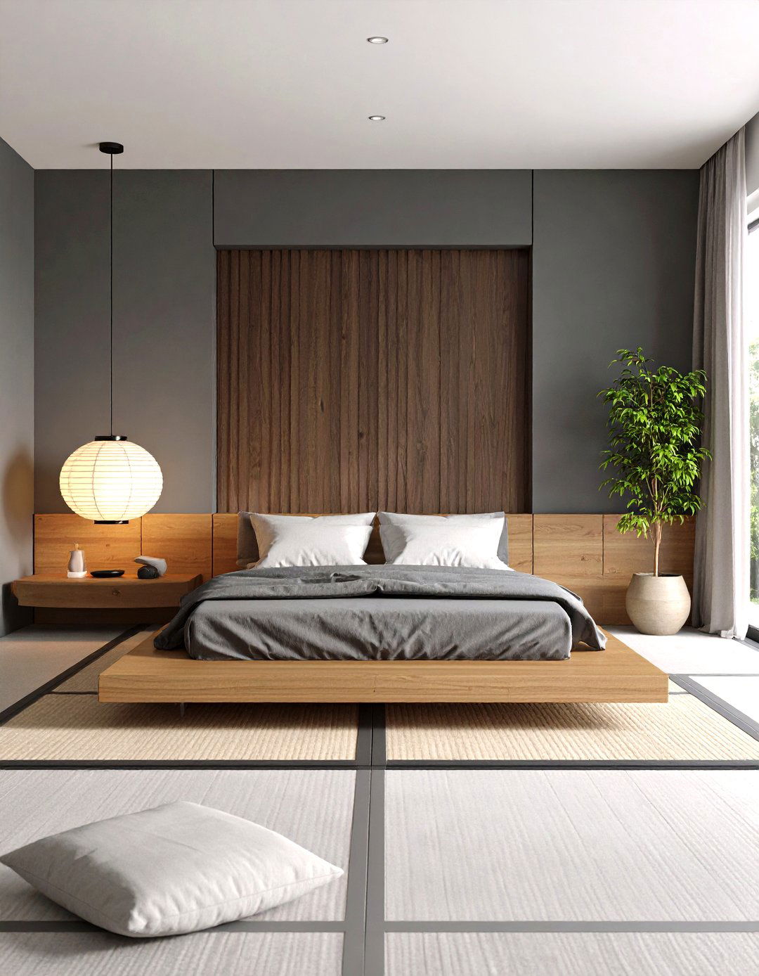 Minimalist Zen Matte Black Oasis - 20 Matte Black Bedroom Ideas