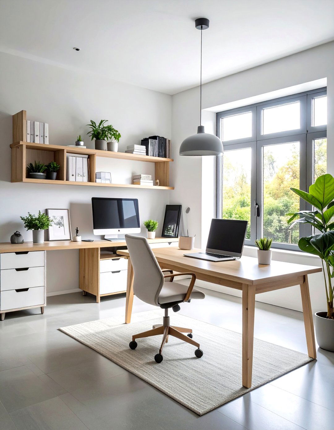 Minimalist Zen Modern Home Office - 20 Modern Home Office Ideas
