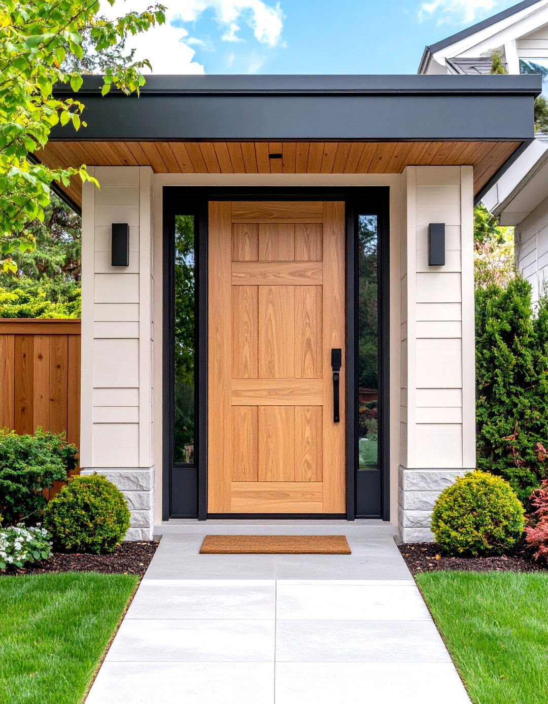 Minimalist - 20 Stained Front Door Ideas