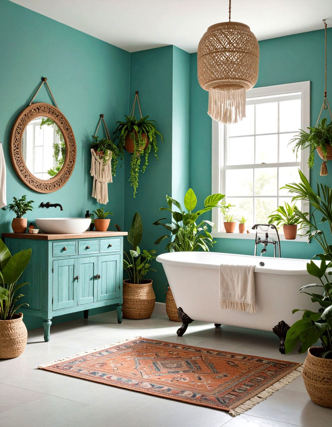 Mint Green Bathroom Bohemian Chic - 20 Mint Green Bathroom Ideas