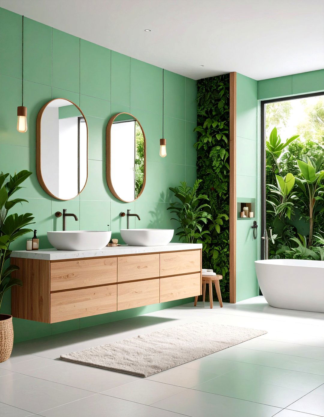 Mint Green Bathroom Botanical Garden - 20 Mint Green Bathroom Ideas