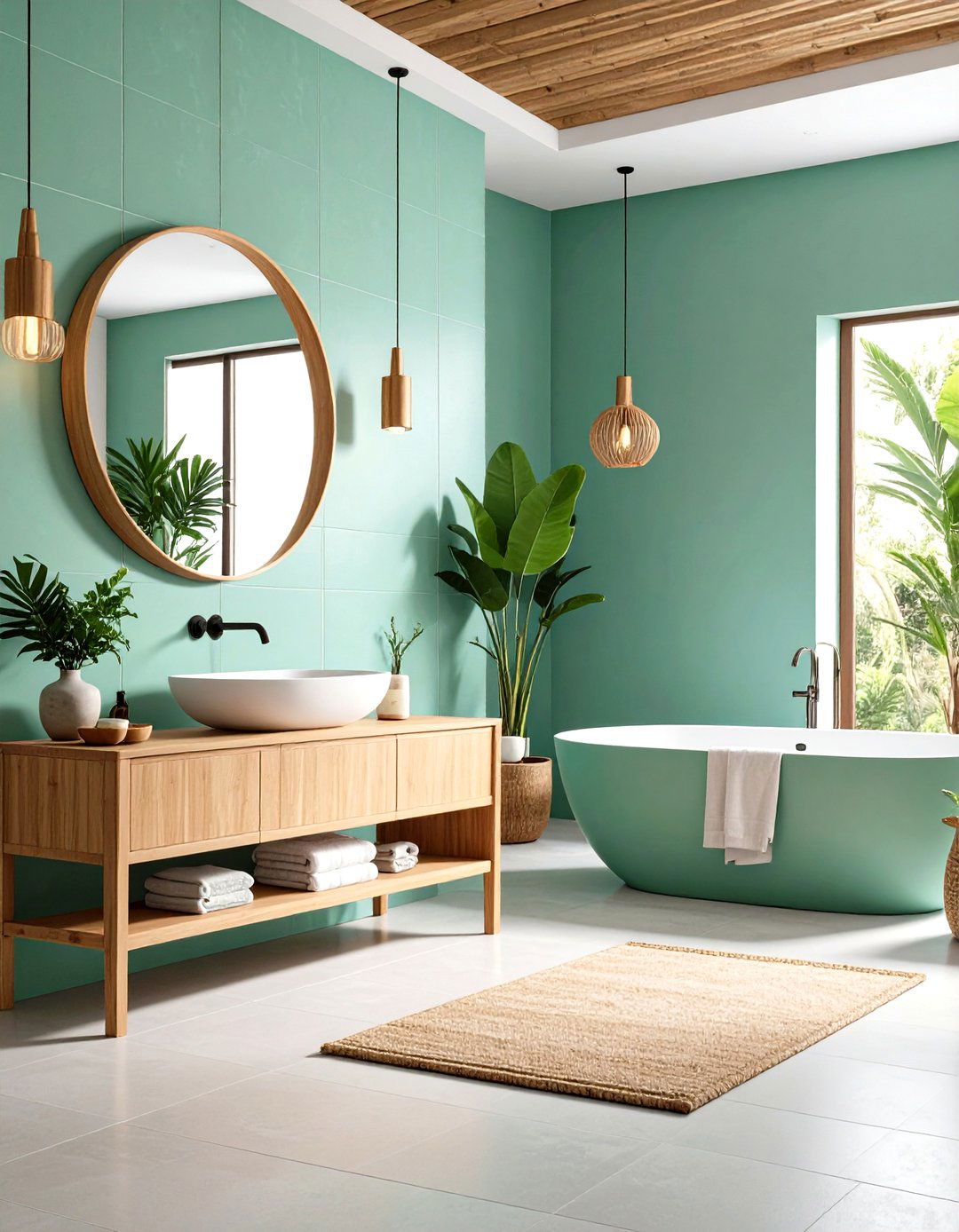 Mint Green Bathroom Spa Inspired Oasis - 20 Mint Green Bathroom Ideas
