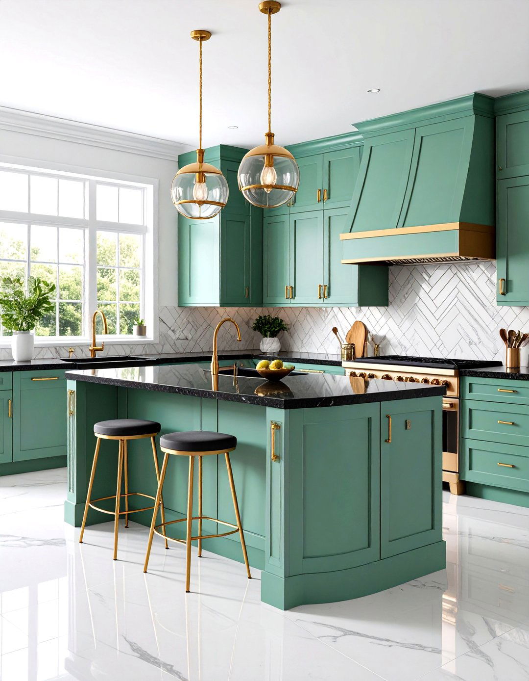 Mint Green Kitchen Art Deco Glamour - 20 Mint Green Kitchen Ideas
