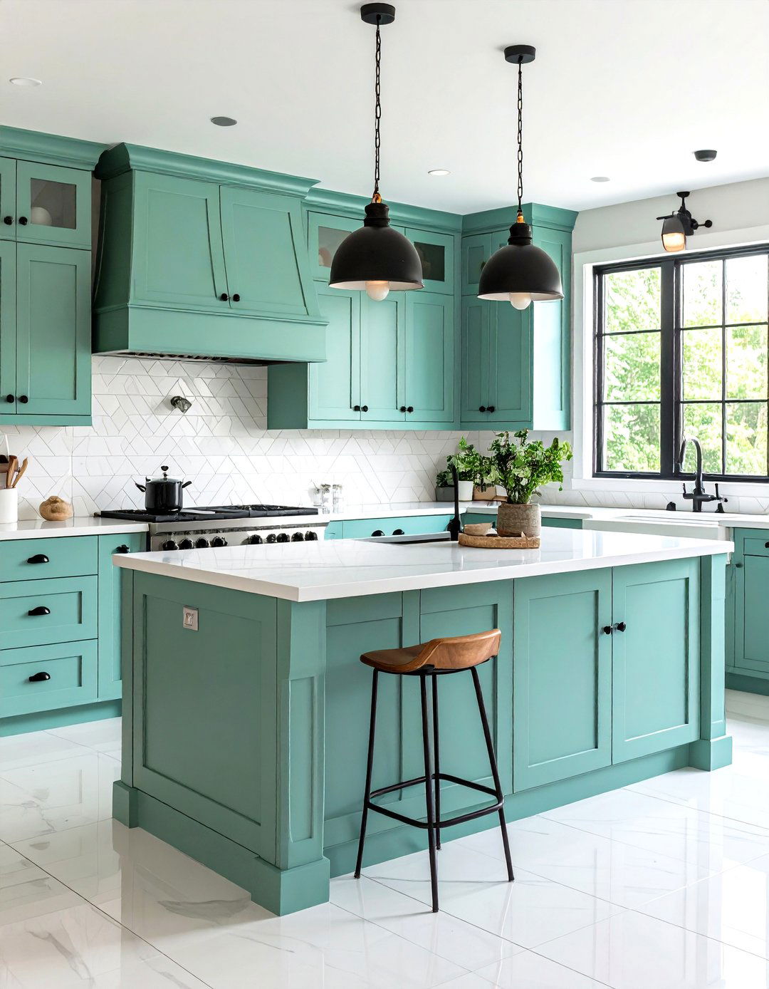 Mint Green Kitchen Contemporary Farmhouse Fusion - 20 Mint Green Kitchen Ideas