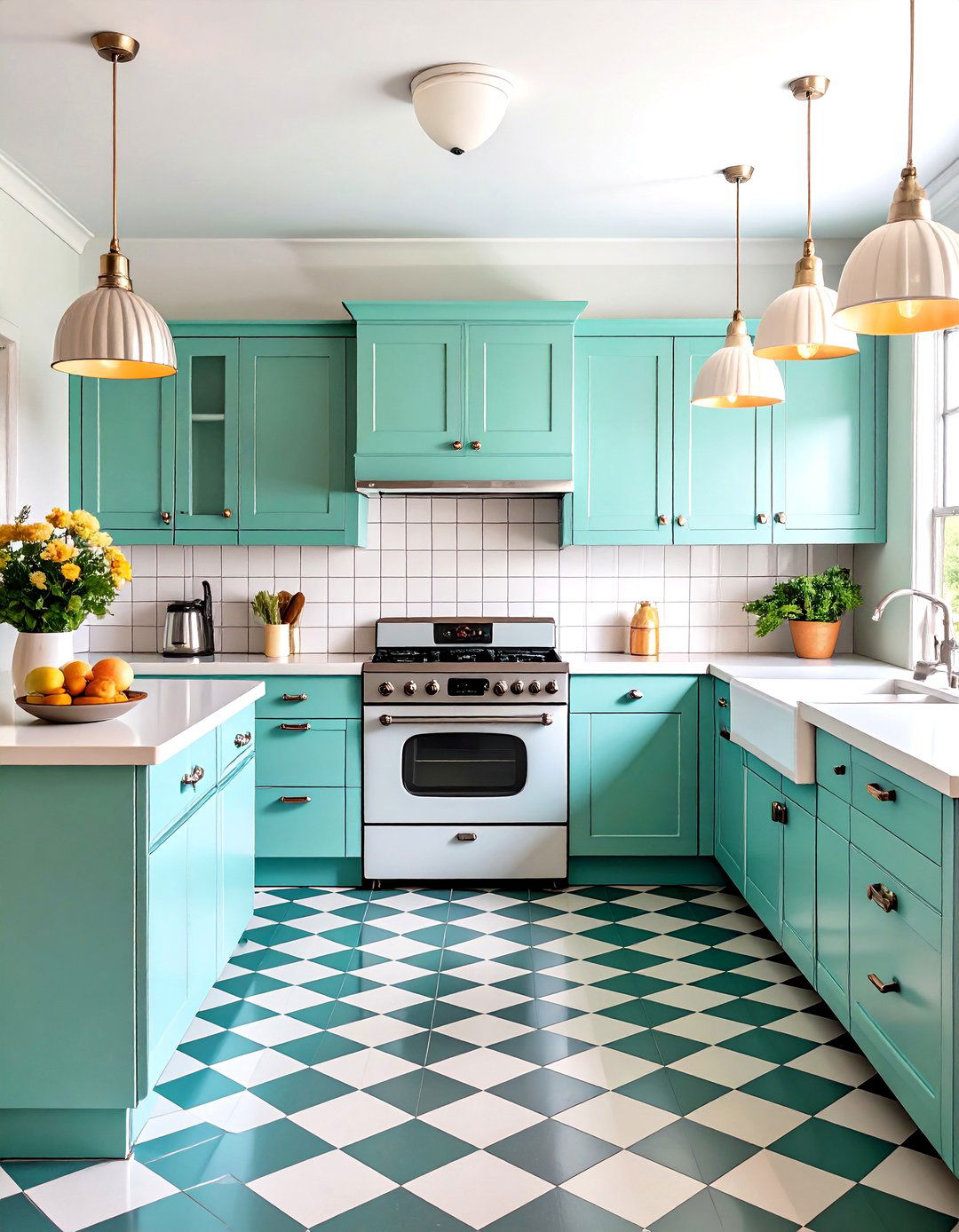 Mint Green Kitchen Retro Diner Aesthetic - 20 Mint Green Kitchen Ideas