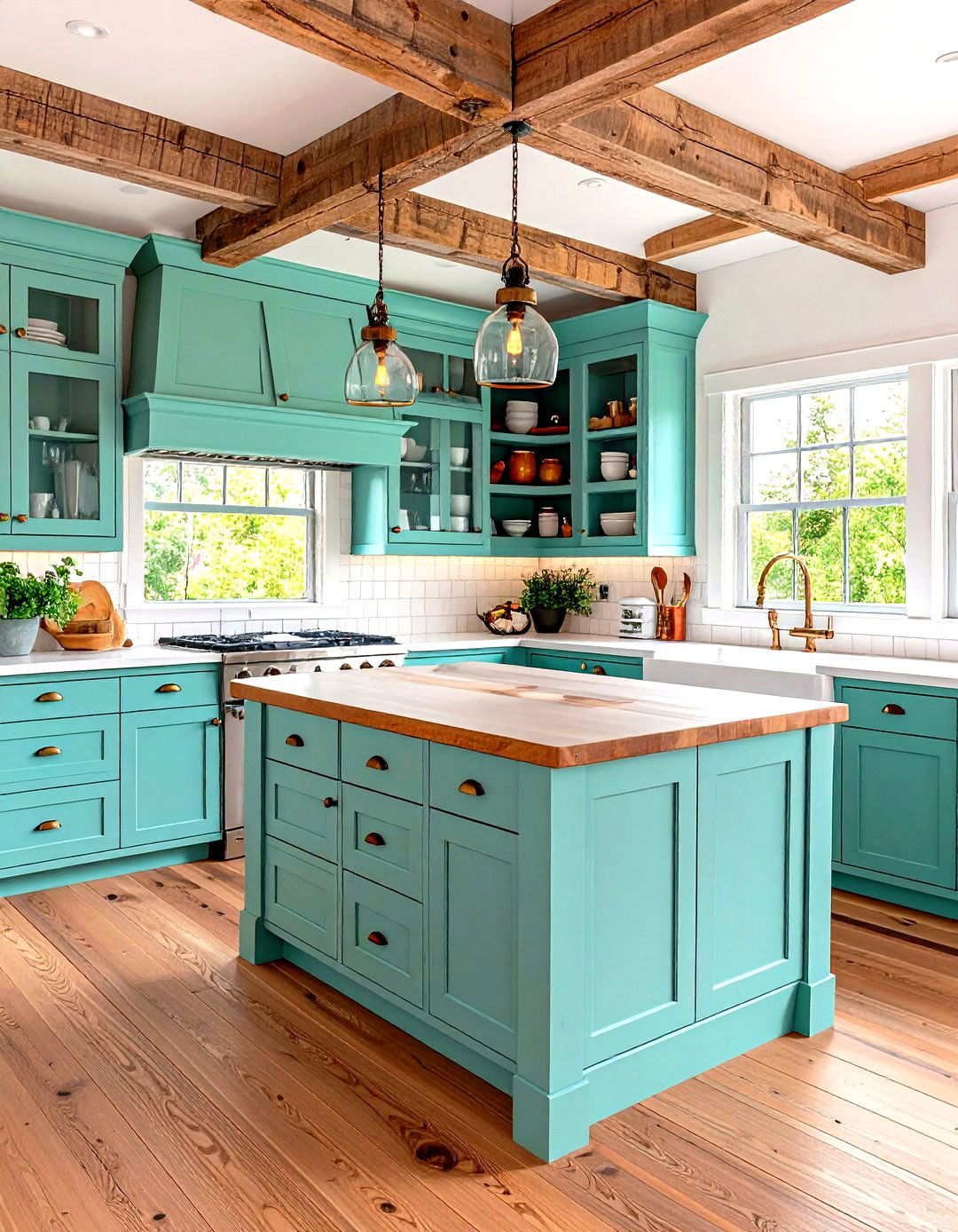Mint Kitchen Decor with Vintage Farmhouse Charm - 20 Mint Kitchen Decor Ideas