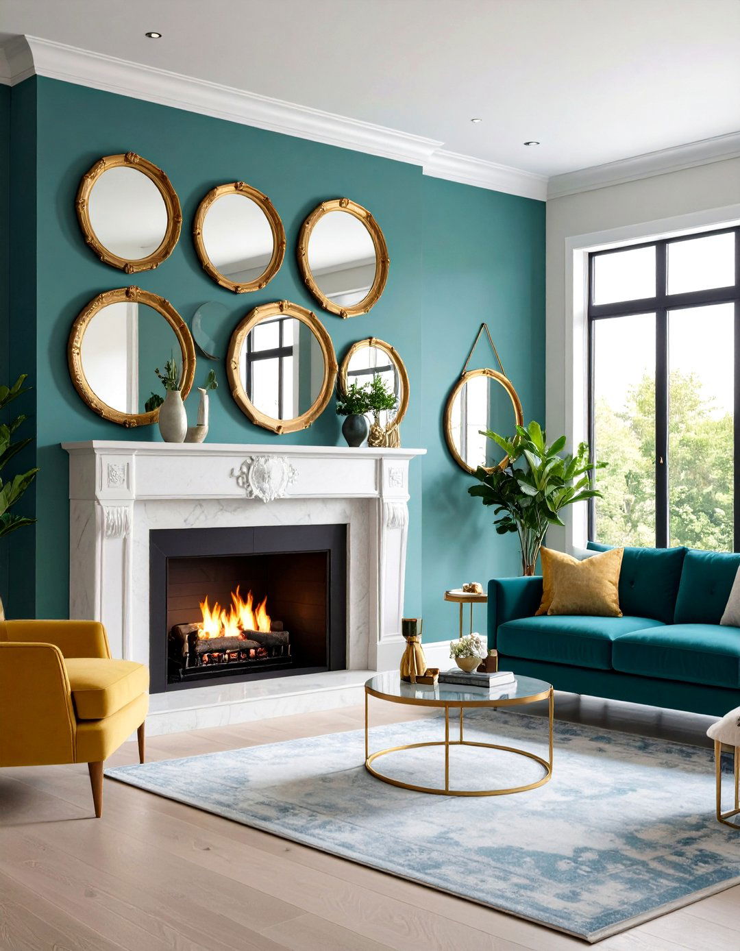 Mirror Accent Fireplace Wall - 20 Fireplace Accent Wall Ideas