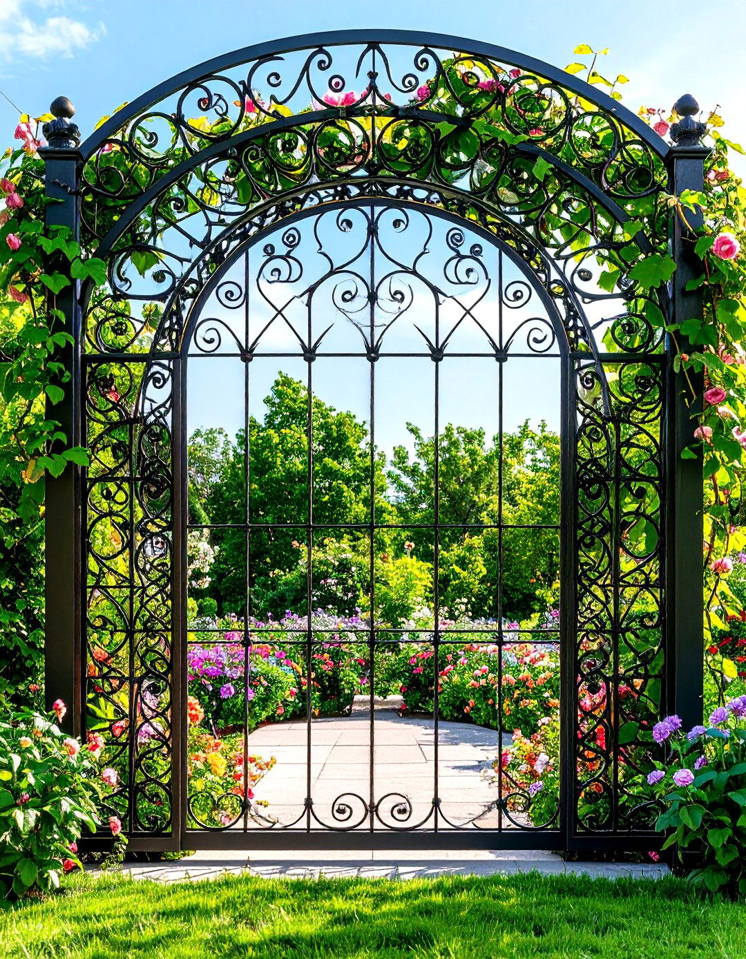 Mirror Backed Trellis for Small Gardens - 20 Garden Trellis Ideas