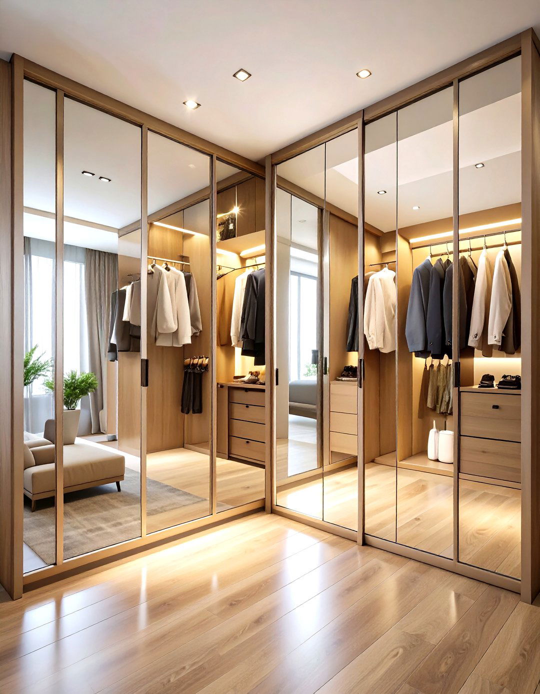 Mirror Door Closet Maximization Ideas - 20 Closet Ideas