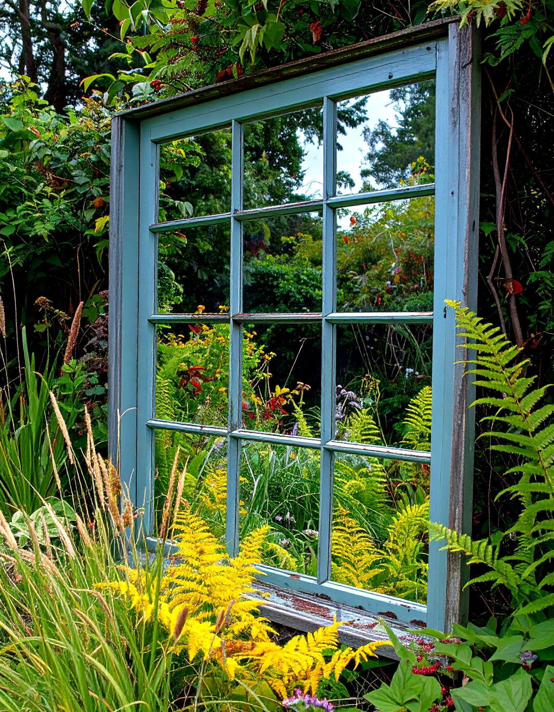 Mirror Illusion Garden Art Panels - 20 Garden Art Ideas