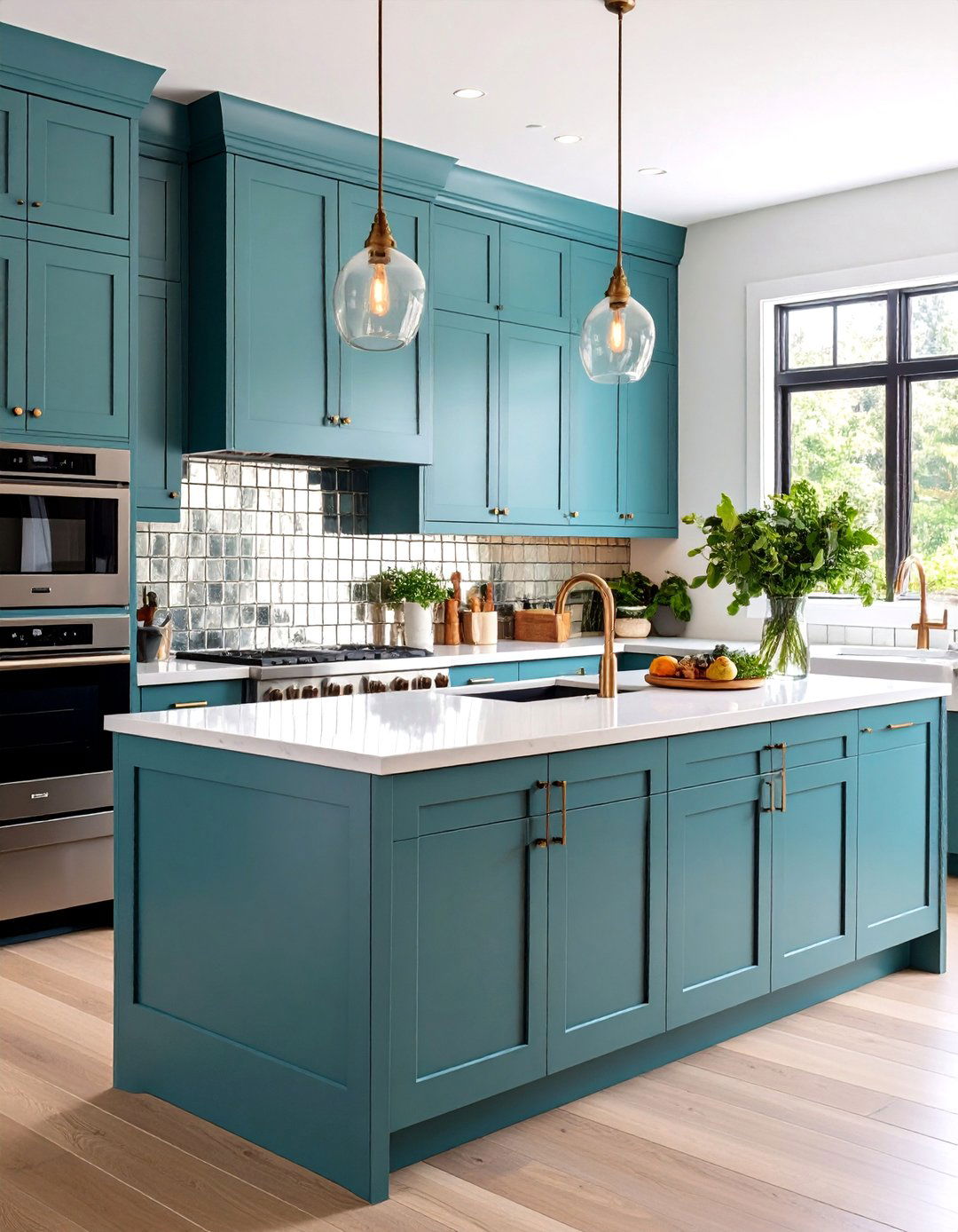 Mirror Kitchen Backsplash Tiles with Antiqued Finish - 20 Kitchen Backsplash Ideas