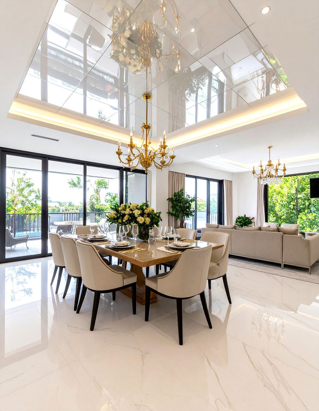 Mirror and Reflective Ceiling Tile Ideas - 20 Cheap Ceiling Ideas