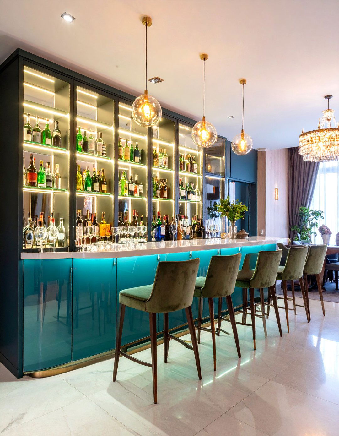 Mirrored Bar Cabinet Doors - 20 Dining Room Mirror Ideas