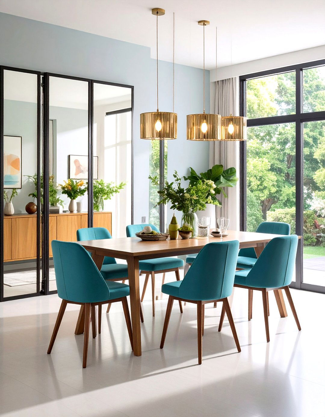 Mirrored Folding Screen - 20 Dining Room Mirror Ideas