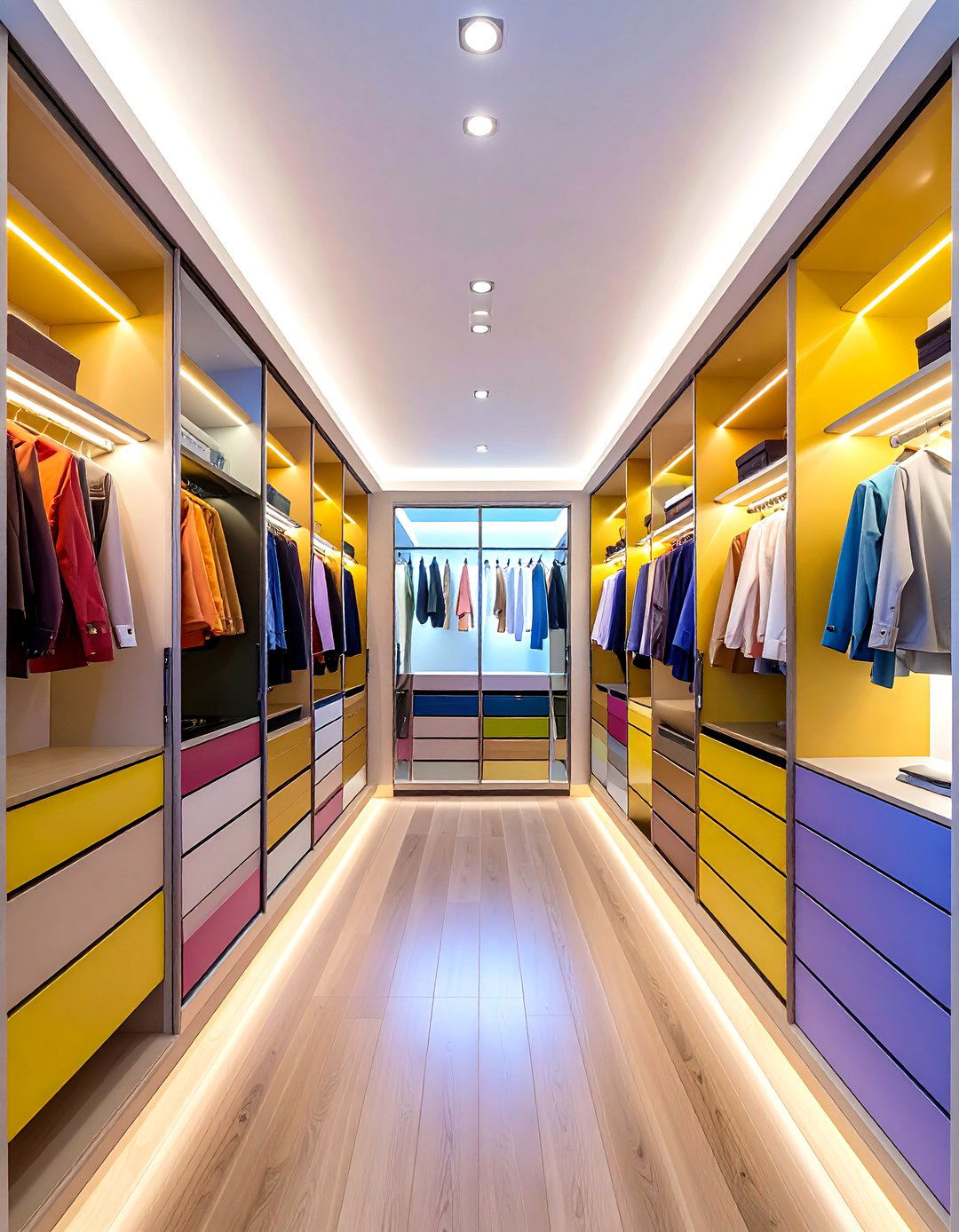 Mirrored Panels for Visual Depth - 20 Sloped Ceiling Closet Ideas