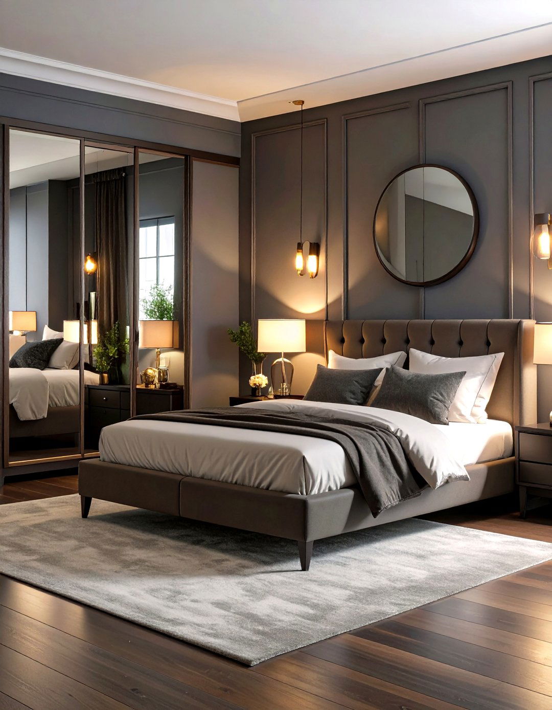 Mirrored Surfaces to Bounce Subtle Light - 20 Dark Bedroom Ideas