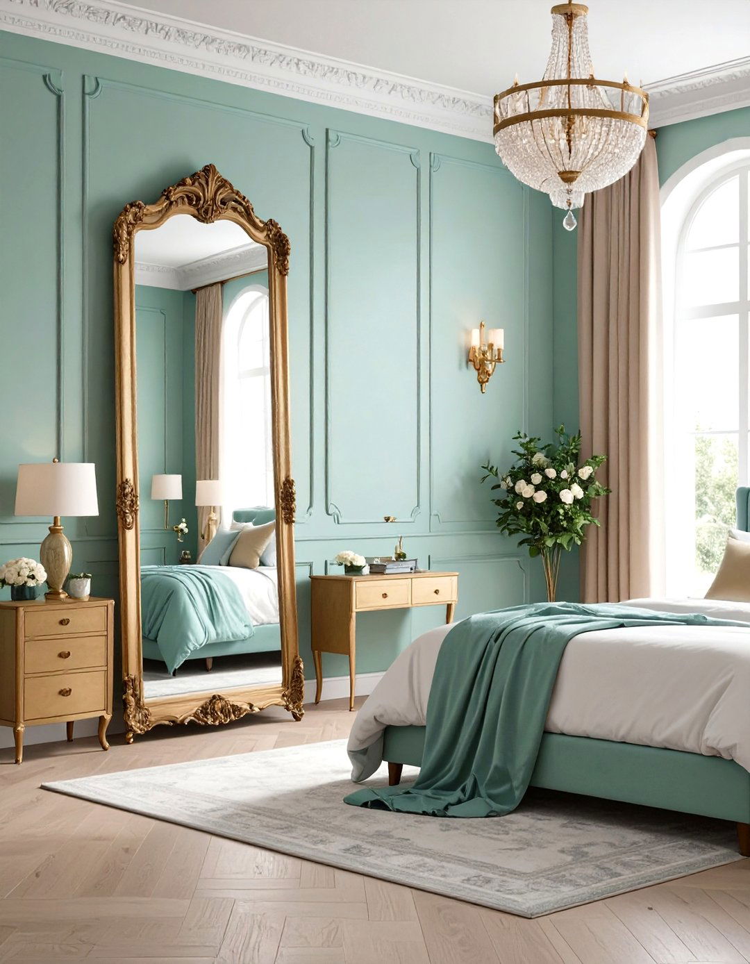 Mirrors Amplify Light and Scale - 20 Eclectic Bedroom Ideas