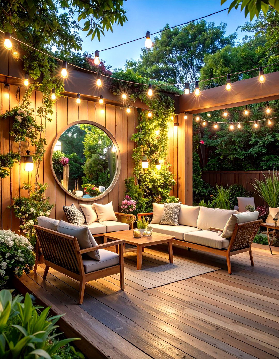 Mirrors and Reflective Surfaces to Amplify Deck Space - 20 Deck Decorating Ideas