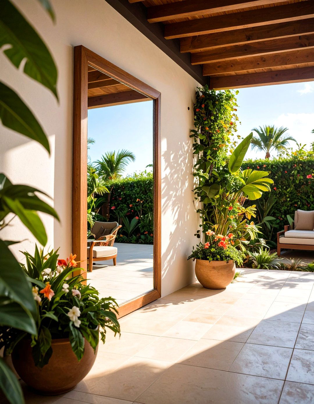 Mirrors for Illusion - 20 Small Patio Ideas