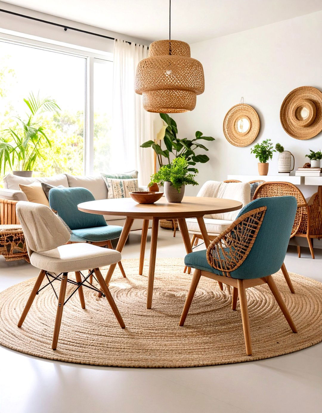 Mismatched Chair Dining Room - 20 Eclectic Dining Room Ideas