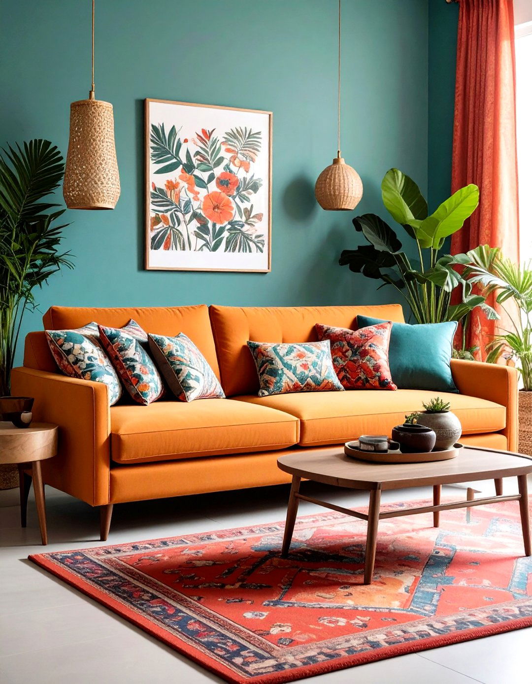 Mismatched Sofas in Maximalist Pattern Play - 20 Mismatched Sofas in Living Room Ideas