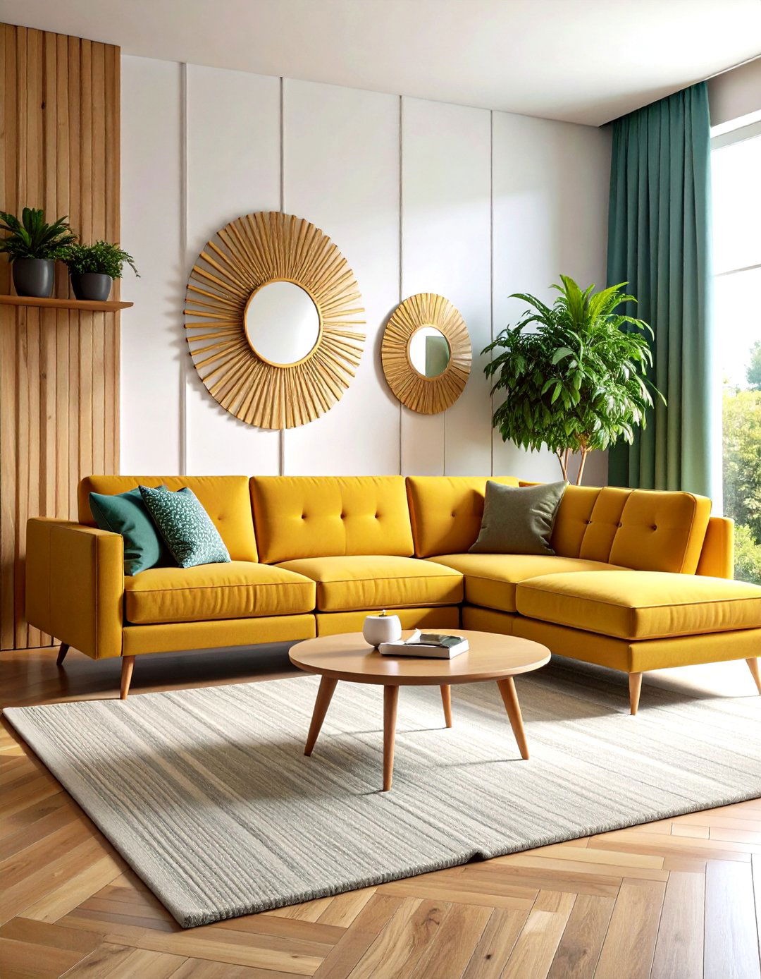 Mismatched Sofas in Mid Century Modern Revival - 20 Mismatched Sofas in Living Room Ideas