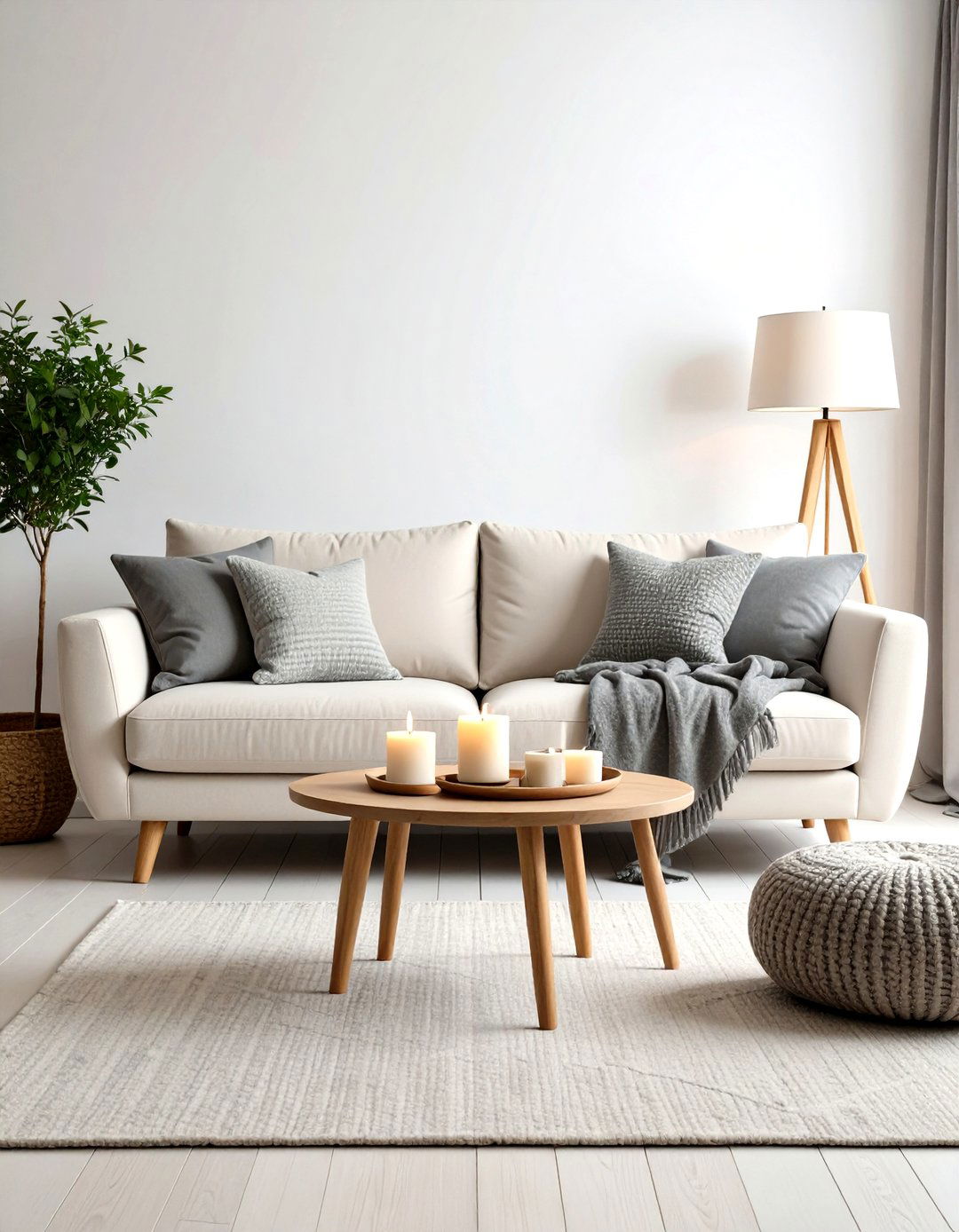 Mismatched Sofas in Scandinavian Hygge Theme - 20 Mismatched Sofas in Living Room Ideas