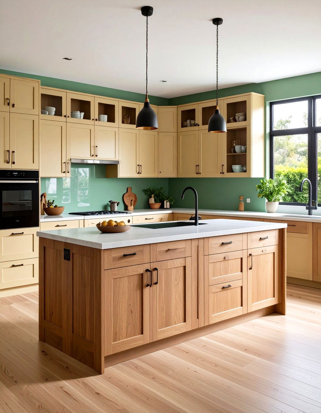 Mix And Match Cabinet Finishes for Collected Charm - 20 Boho Kitchen Ideas