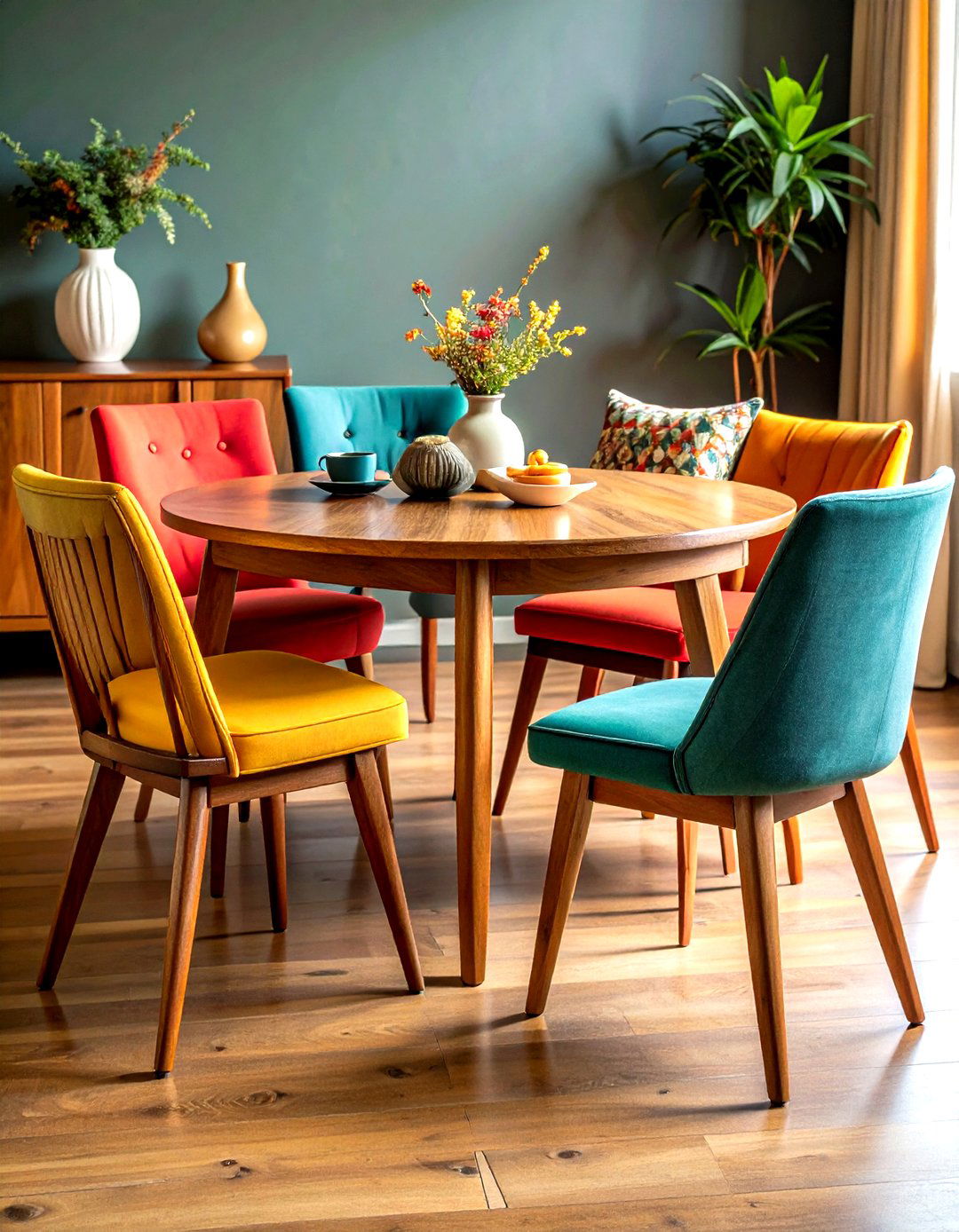 Mix and Match Chairs for Collected Character - 20 Boho Dining Room Ideas