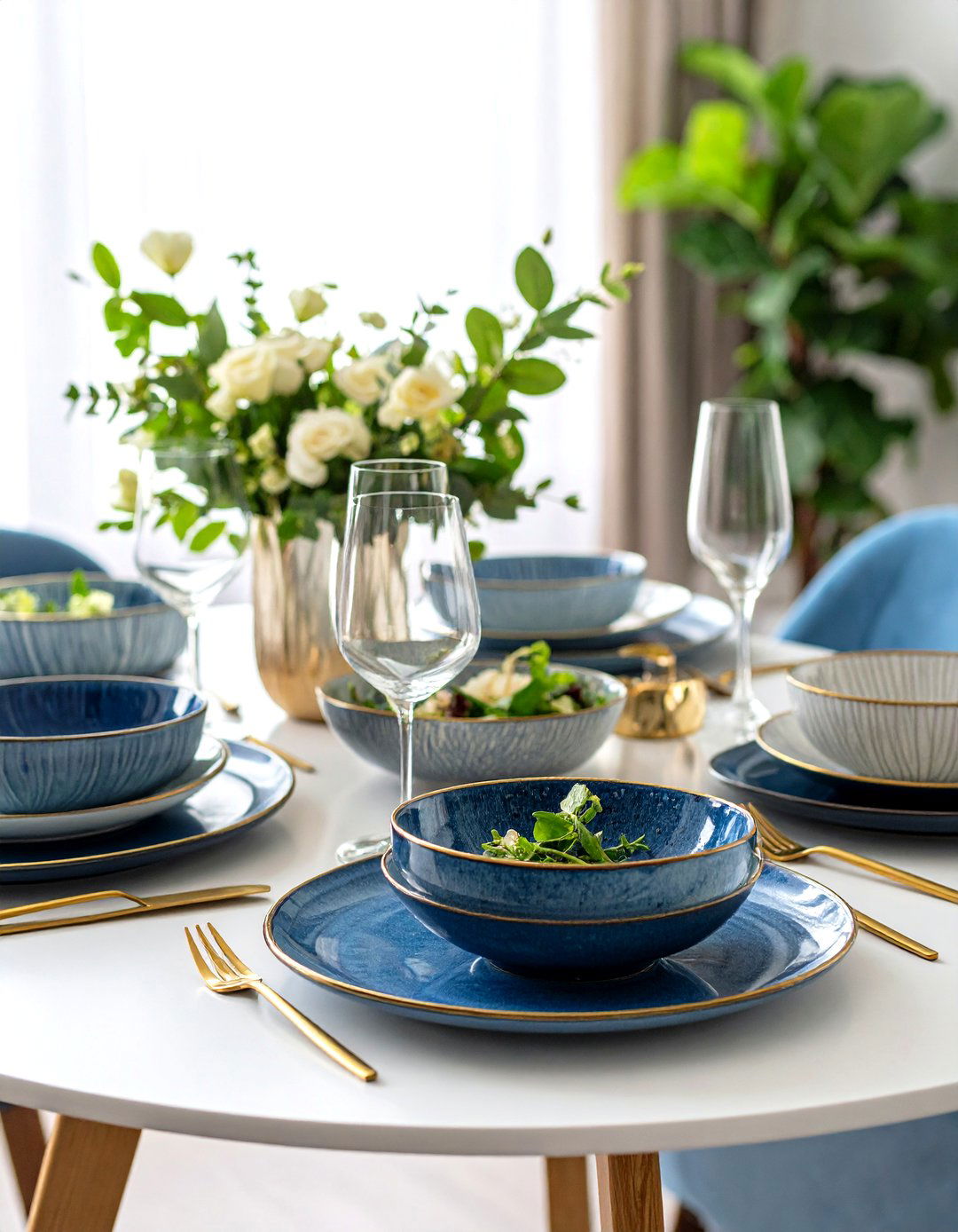 Mix and Match Dinnerware for a Curated Dining Table Look - 20 Dining Table Decor Ideas