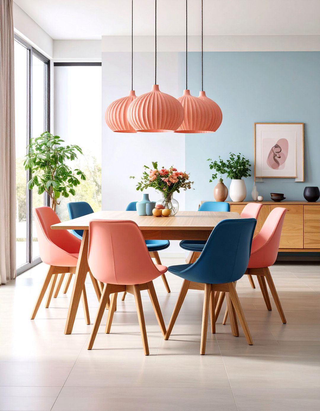 Mixed Colorful Chair Colorful Dining Room Ideas - 20 Colorful Dining Room Ideas