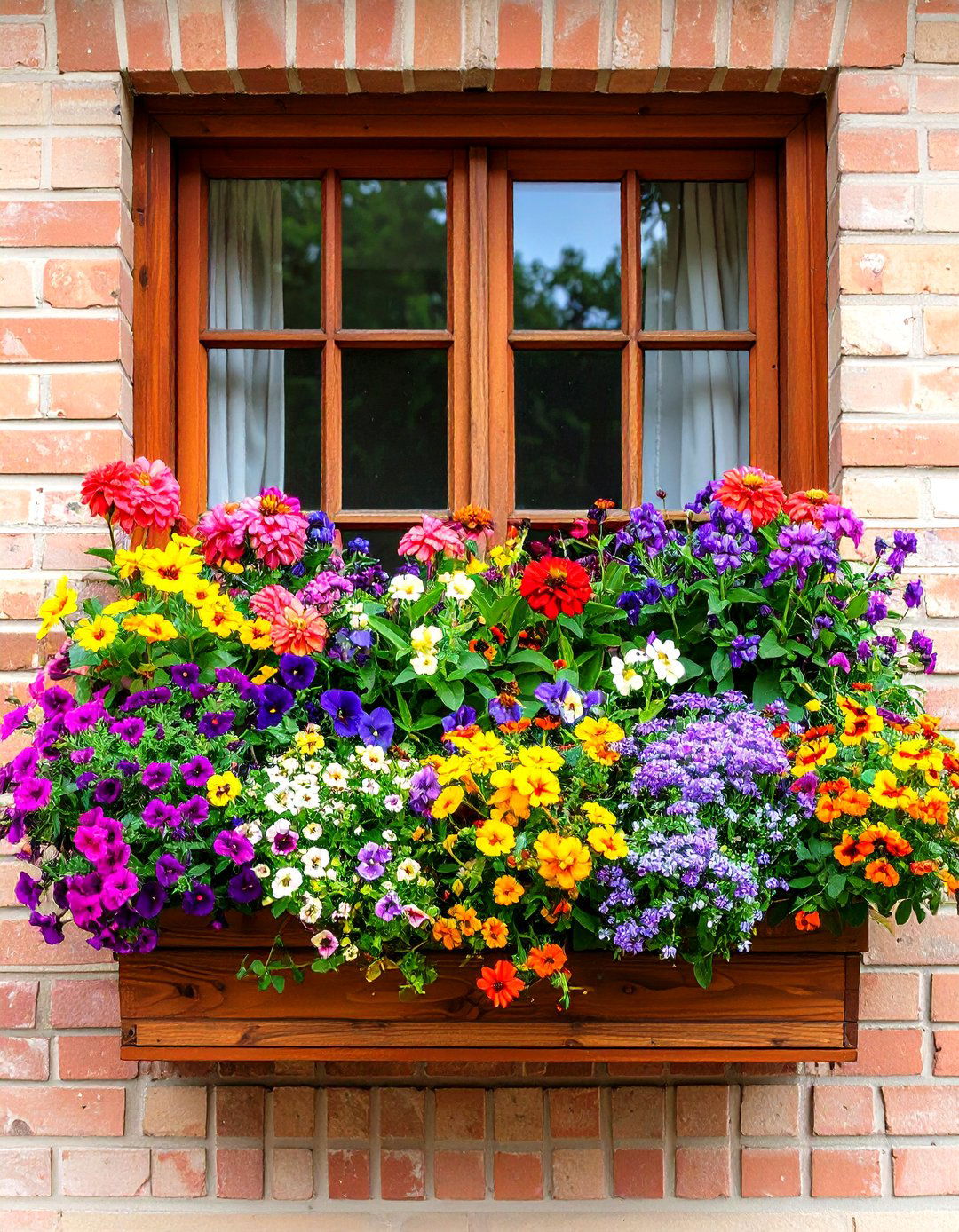 Mixed Flower Variety Fall Window Box - 20 Fall Window Box Ideas