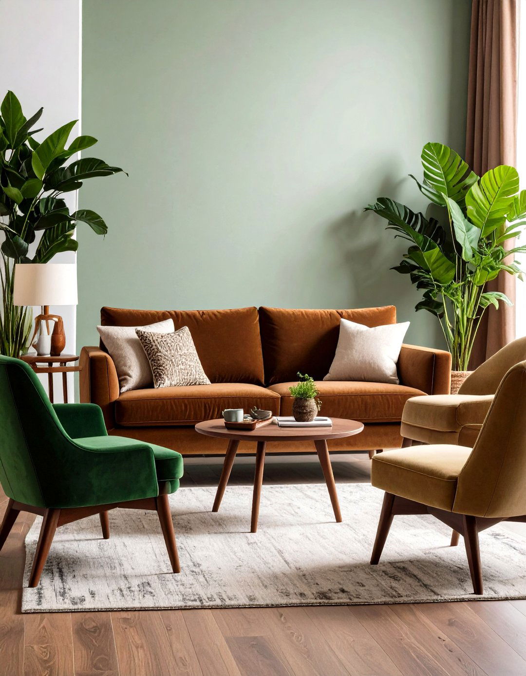Mixed Leather and Fabric Seating - 20 Dark Brown Couch Living Room Ideas
