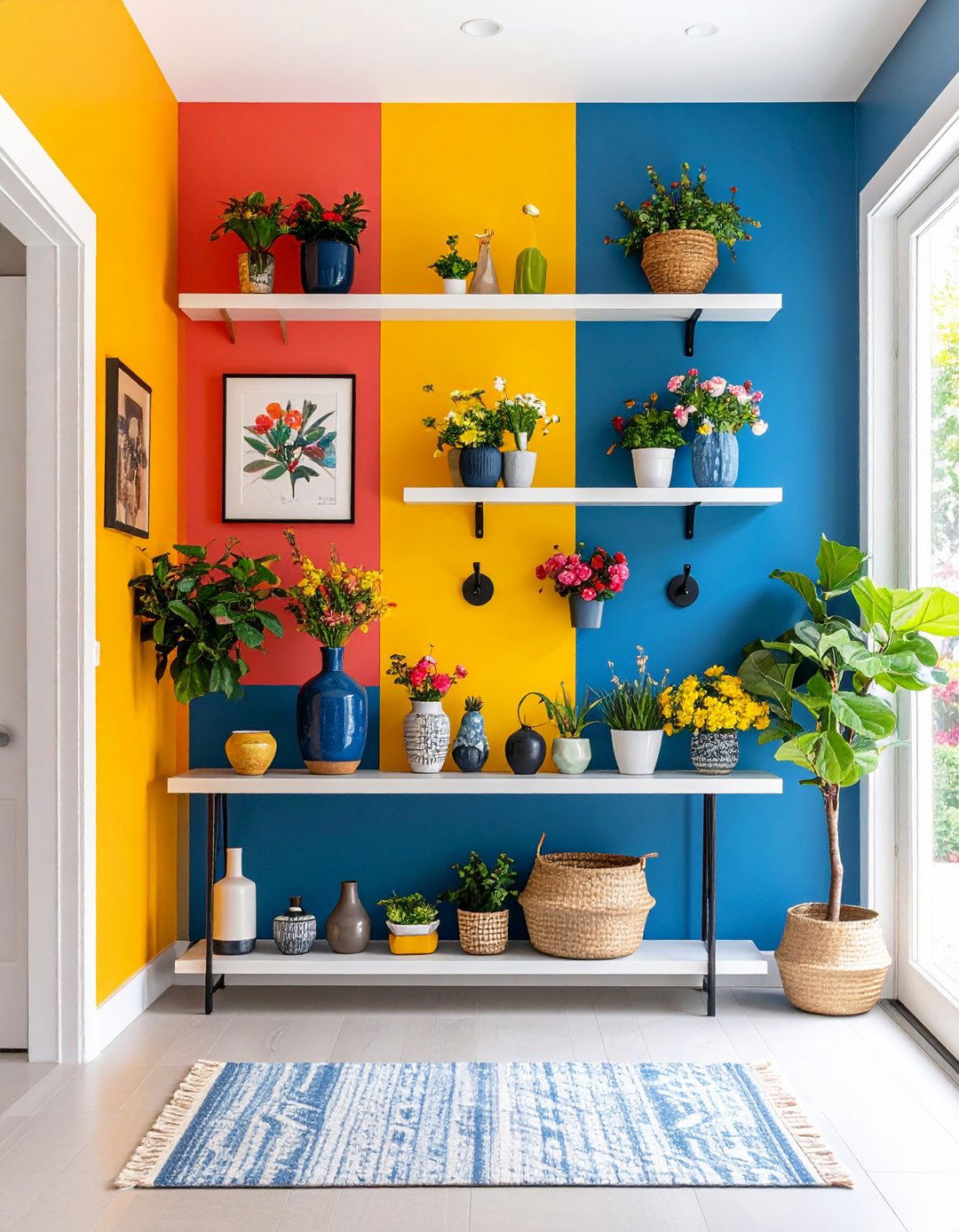 Mixed Material Collage Entryway Wall - 20 Entryway Wall Ideas
