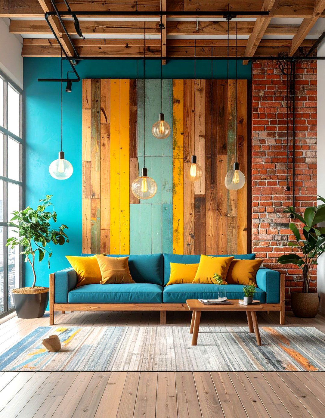 Mixed Material Fusion Feature Wall - 20 Feature Wall Ideas